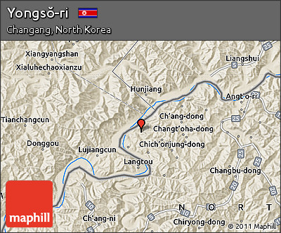 Shaded Relief Map of Yongsŏ-ri