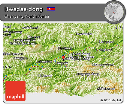 Physical Panoramic Map of Hwadae-dong