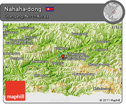 Physical Panoramic Map of Nahaha-dong