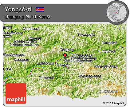 Physical Panoramic Map of Yongsŏ-ri