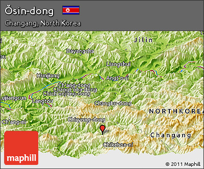 Physical Panoramic Map of Ŏsin-dong