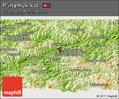Physical Panoramic Map of P'inamuk-kol