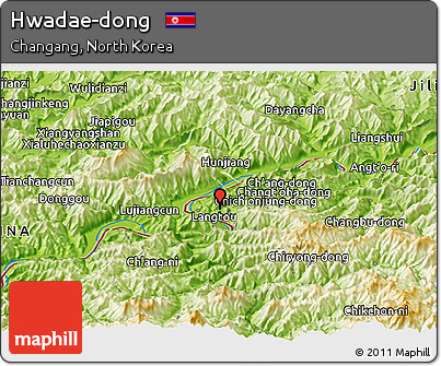 Physical Panoramic Map of Hwadae-dong