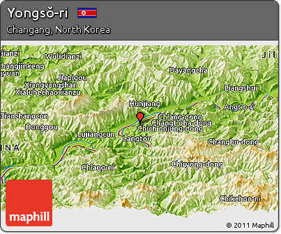 Physical Panoramic Map of Yongsŏ-ri
