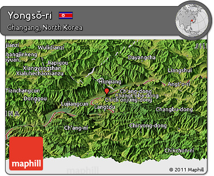 Satellite Panoramic Map of Yongsŏ-ri