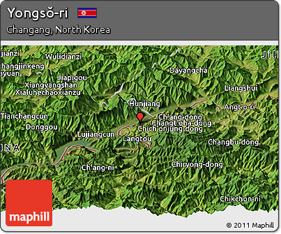 Satellite Panoramic Map of Yongsŏ-ri
