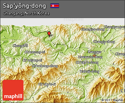 Physical 3D Map of Sap'yŏng-dong