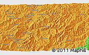 Political 3D Map of Chungsŏng