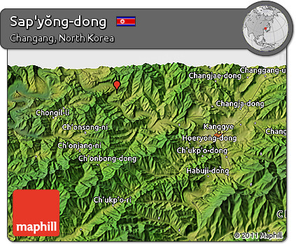 Satellite 3D Map of Sap'yŏng-dong