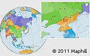 Political Location Map of Kanggye