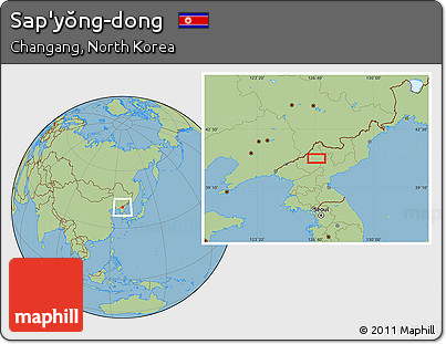 Savanna Style Location Map of Sap'yŏng-dong