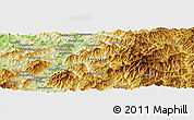 Physical Panoramic Map of Kanggye