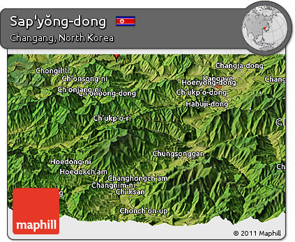 Satellite Panoramic Map of Sap'yŏng-dong