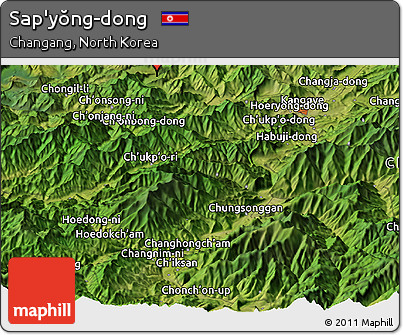 Satellite Panoramic Map of Sap'yŏng-dong