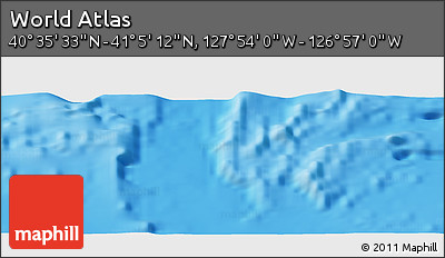 Physical Panoramic Map of the Area around 40° 50' 23" N, 127° 25' 30" W