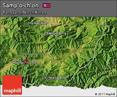 Satellite 3D Map of Samp'o-ch'on