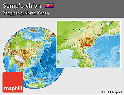 Physical Location Map of Samp'o-ch'on