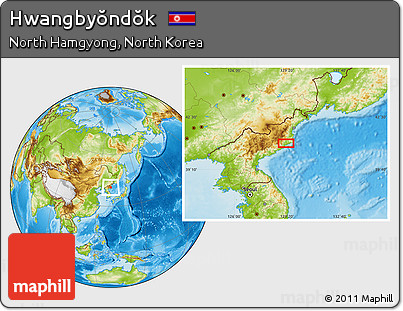Physical Location Map of Hwangbyŏndŏk