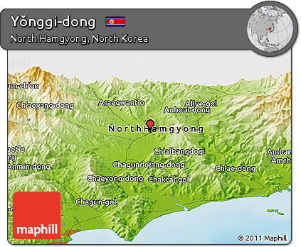 Physical Panoramic Map of Yŏnggi-dong