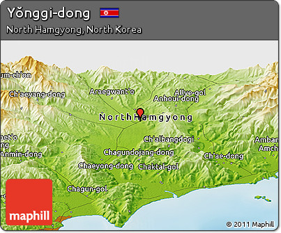 Physical Panoramic Map of Yŏnggi-dong