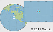 Savanna Style Location Map of the area around 40° 50' 23" N, 130° 49' 29" W
