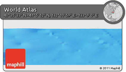Physical Panoramic Map of the Area around 40° 50' 23" N, 132° 40' 30" E