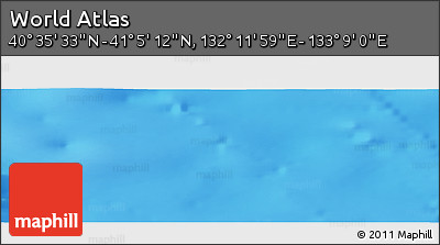 Physical Panoramic Map of the Area around 40° 50' 23" N, 132° 40' 30" E