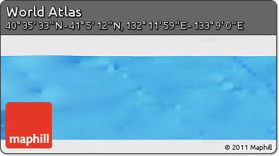 Physical Panoramic Map of the Area around 40° 50' 23" N, 132° 40' 30" E