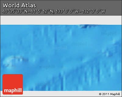 Physical 3D Map of the Area around 40° 50' 23" N, 132° 31' 30" W