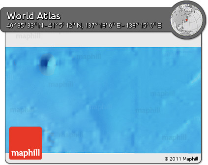 Physical 3D Map of the Area around 40° 50' 23" N, 137° 46' 30" E