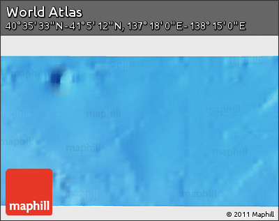 Physical 3D Map of the Area around 40° 50' 23" N, 137° 46' 30" E
