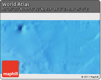 Physical 3D Map of the Area around 40° 50' 23" N, 137° 46' 30" E