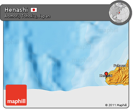 Political 3D Map of Henashi