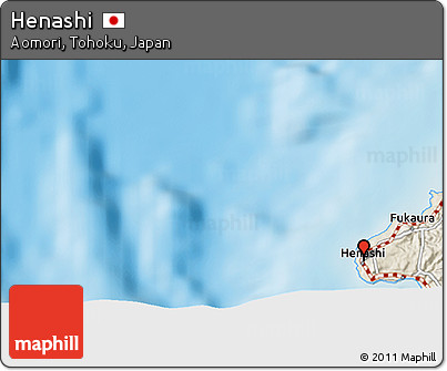 Shaded Relief 3D Map of Henashi