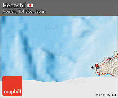 Shaded Relief 3D Map of Henashi