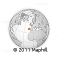 Outline Map of the Area around 40° 50' 23" N, 13° 31' 30" W, rectangular outline