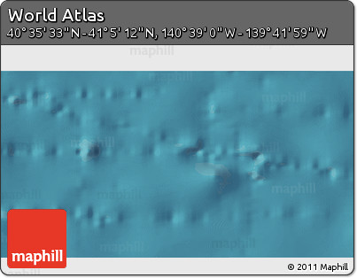 Satellite 3D Map of the Area around 40° 50' 23" N, 140° 10' 30" W