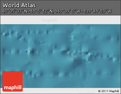 Satellite 3D Map of the Area around 40° 50' 23" N, 140° 10' 30" W