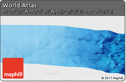 Physical Panoramic Map of the Area around 40° 50' 23" N, 143° 43' 29" E