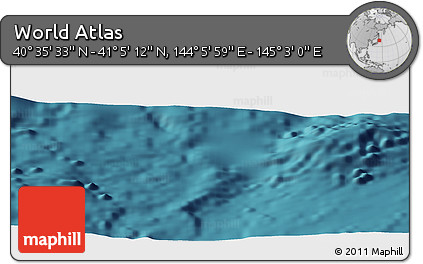 Satellite Panoramic Map of the Area around 40° 50' 23" N, 144° 34' 29" E
