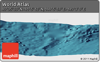 Satellite Panoramic Map of the Area around 40° 50' 23" N, 144° 34' 29" E