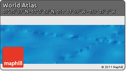 Shaded Relief Panoramic Map of the Area around 40° 50' 23" N, 151° 13' 29" W