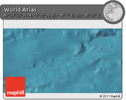 Satellite 3D Map of the Area around 40° 50' 23" N, 152° 13' 29" E