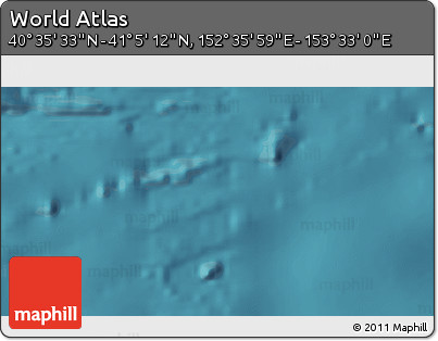 Satellite 3D Map of the Area around 40° 50' 23" N, 153° 4' 29" E