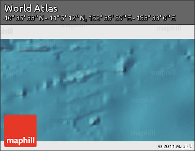 Satellite 3D Map of the Area around 40° 50' 23" N, 153° 4' 29" E