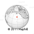 Outline Map of the Area around 40° 50' 23" N, 153° 46' 30" W, rectangular outline