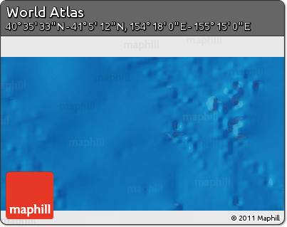 Physical 3D Map of the Area around 40° 50' 23" N, 154° 46' 30" E