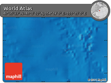 Physical Map of the Area around 40° 50' 23" N, 154° 46' 30" E