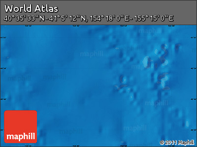 Physical Map of the Area around 40° 50' 23" N, 154° 46' 30" E