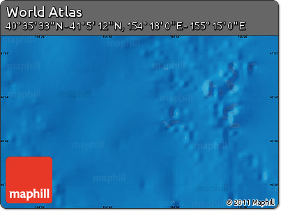 Physical Map of the Area around 40° 50' 23" N, 154° 46' 30" E